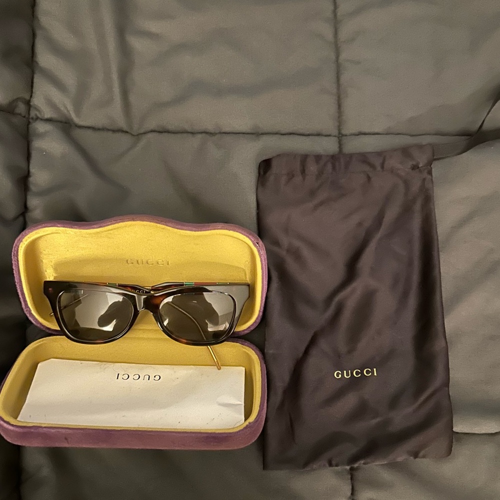 Gucci Tortoiseshell Sunglasses with Case